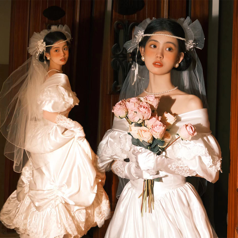 Women Formal Wear Ethnic - Vintage Hong Kong Style Wedding Dress