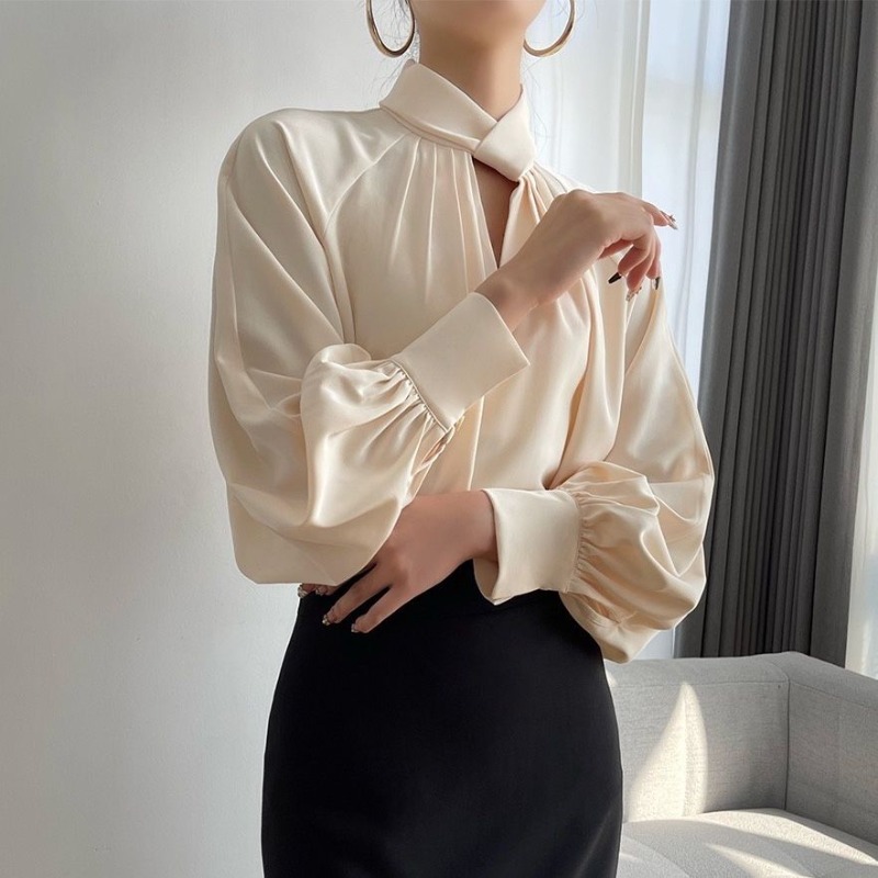 Lantern Sleeve Women's Shirt a - Women Formal Wear Sale recension och pris