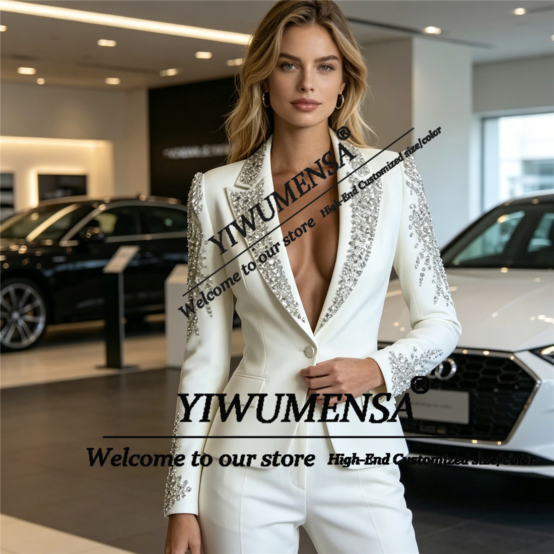 Luxury Women Suits 2 Pieces Se - Women Formal Wear Blazer Set recension och pris