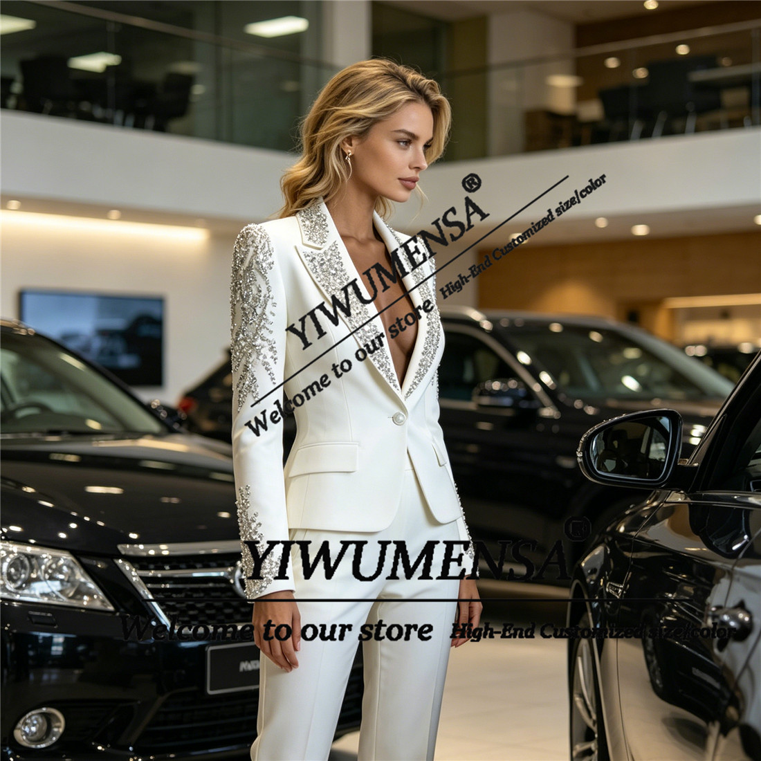Luxury Women Suits 2 Pieces Se - Women Formal Wear Blazer Set recension och pris