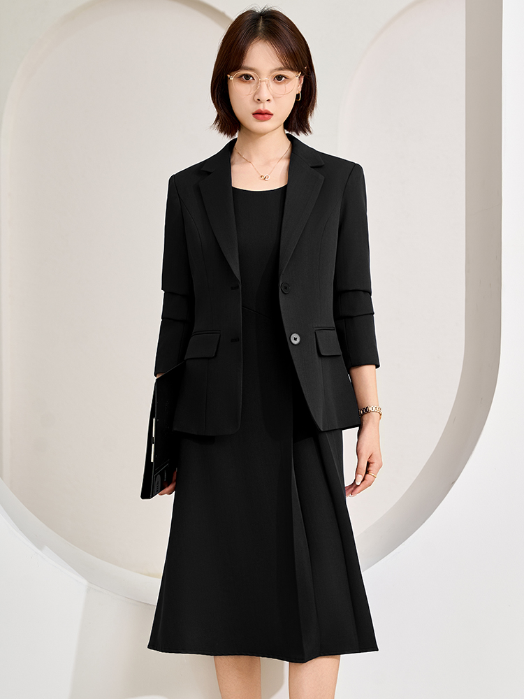 Red Gray Navy Office Ladies Sk - Women Formal Wear Blazer Set recension och pris