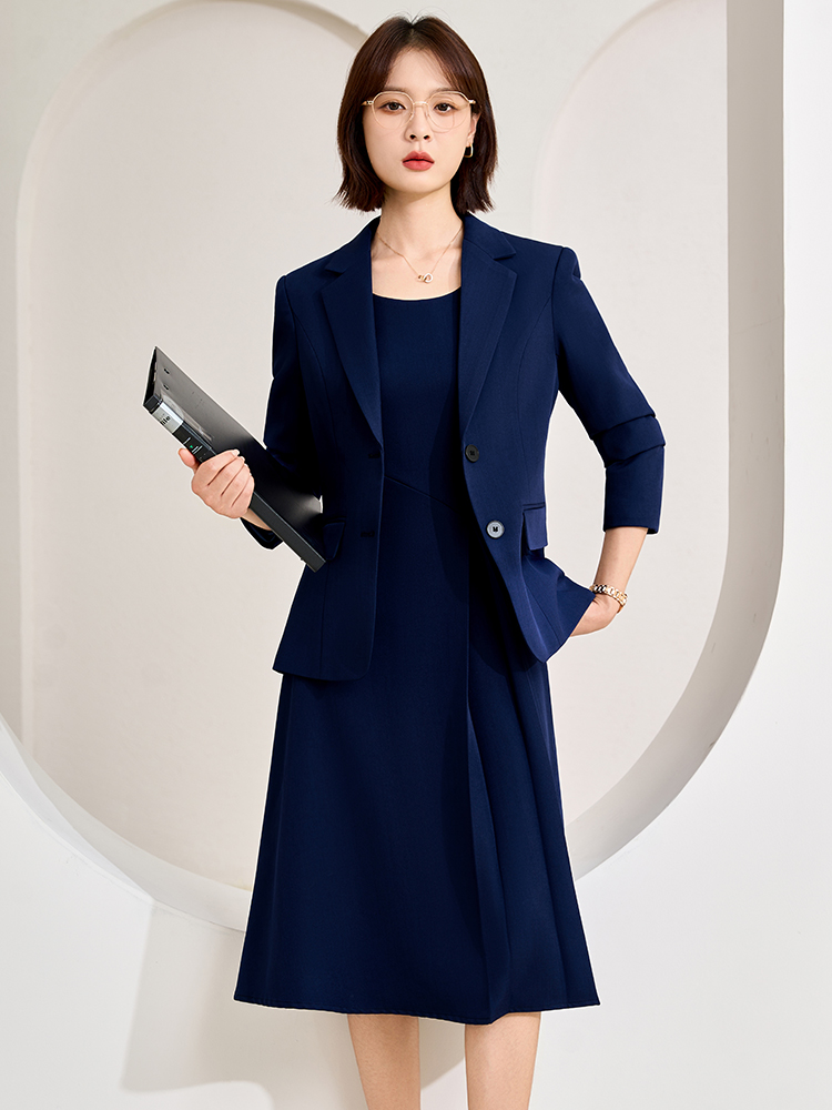 Red Gray Navy Office Ladies Sk - Women Formal Wear Blazer Set recension och pris