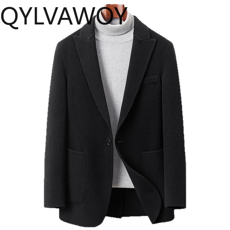 QYLVAWOY 100% Wool Men Jacket  - Tailored Coat Wool recension och pris