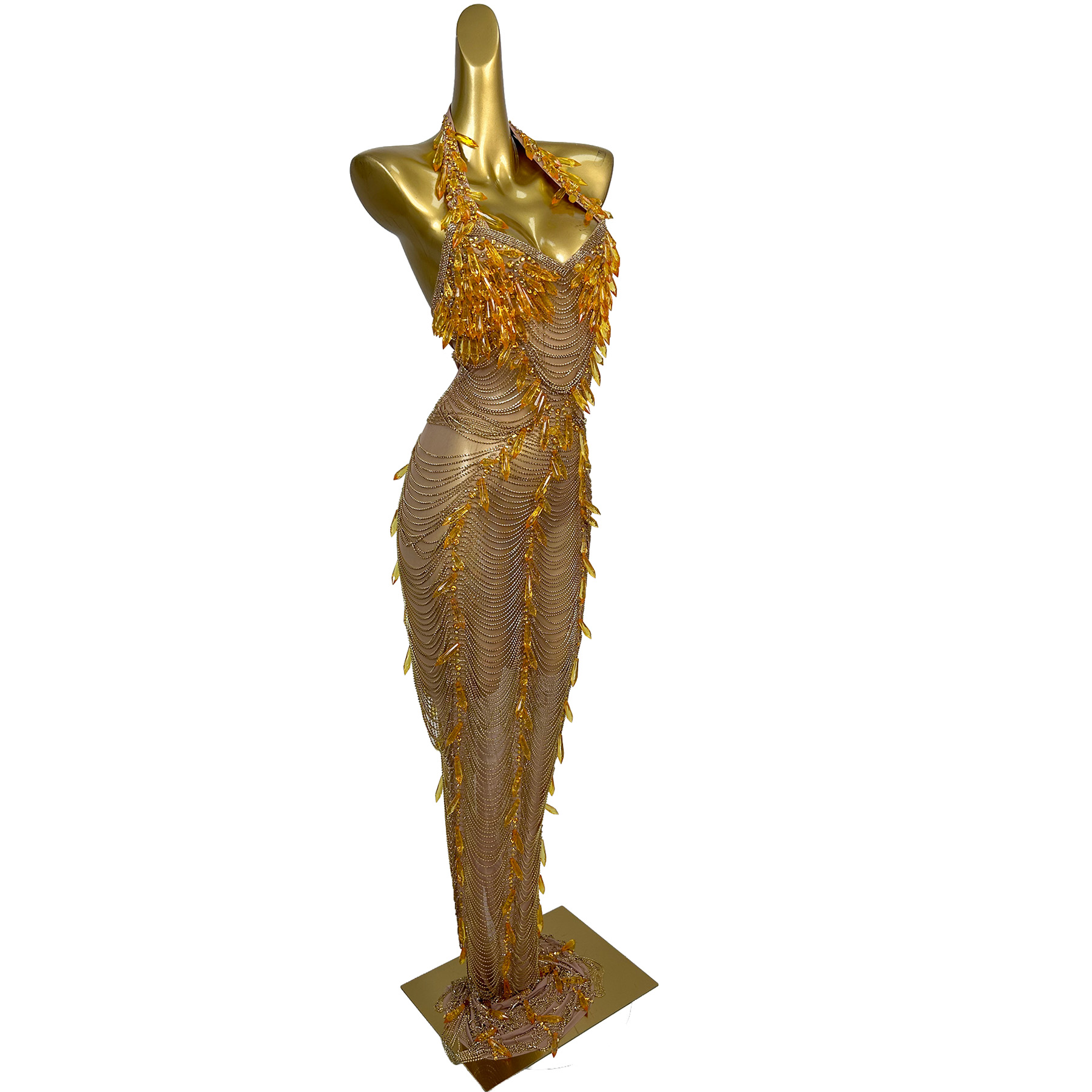 Gold Backless Diamond Tassel E - Women'S Formal Wear Plus Size recension och pris