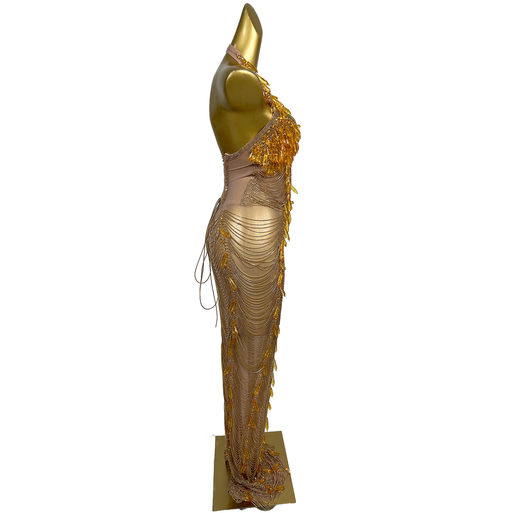 Gold Backless Diamond Tassel E - Women'S Formal Wear Plus Size recension och pris