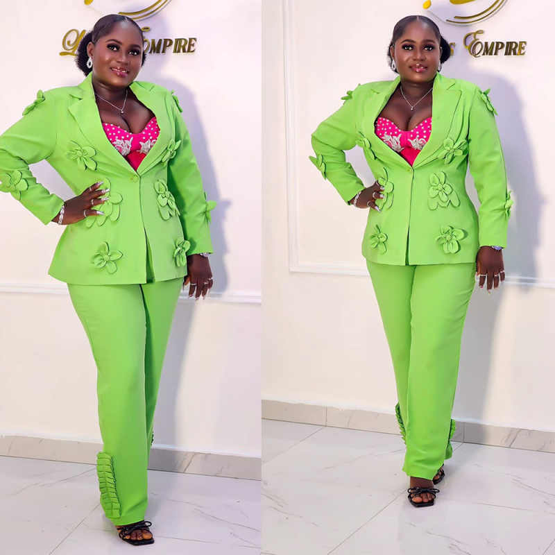 Plus Size Green Women Blazer S - Women'S Formal Wear Plus Size recension och pris