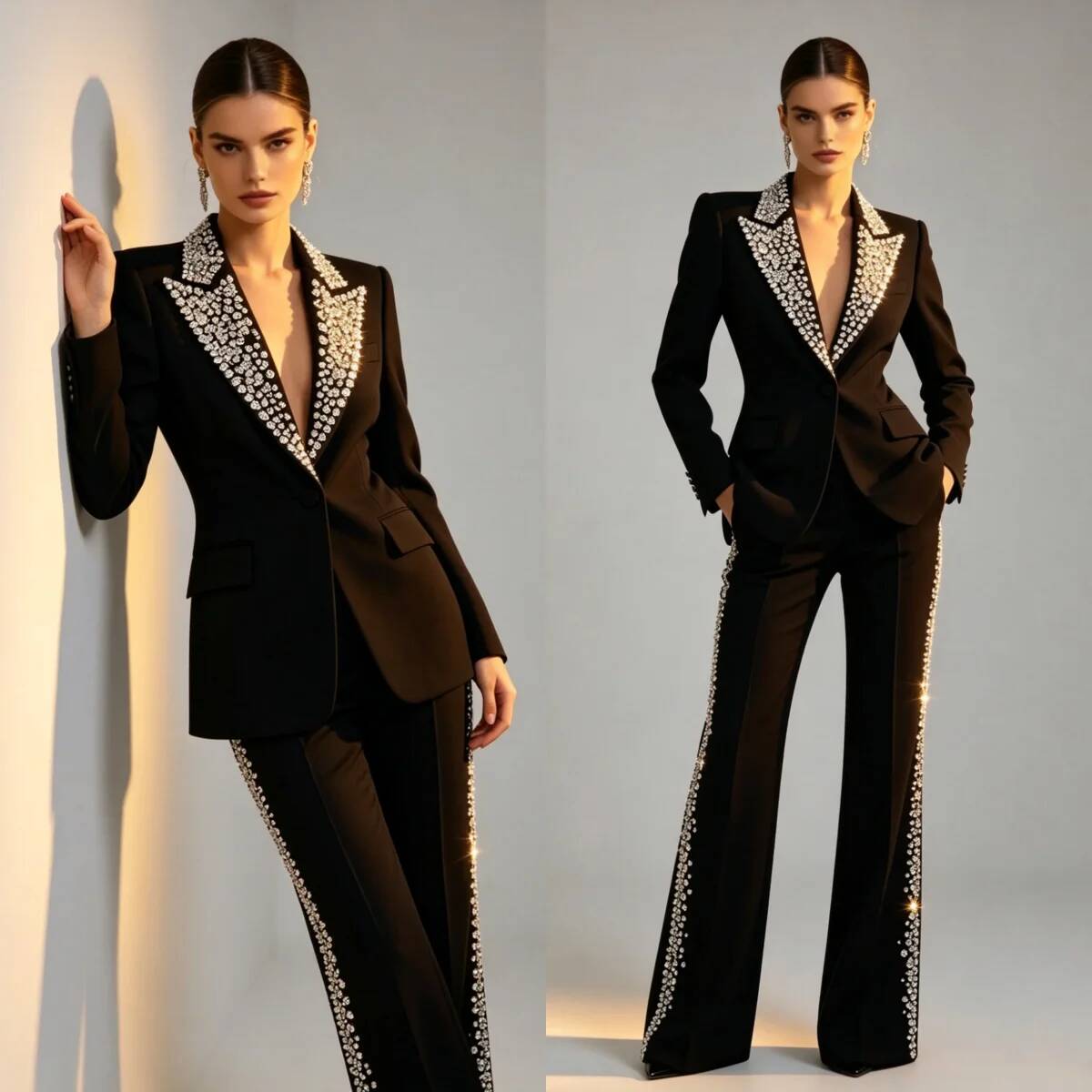 Fashion Crystals 2 Pieces Suit - Women'S Formal Wear Plus Size recension och pris