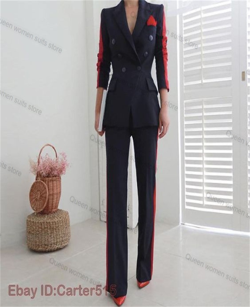 Red Black Autumn Women Suit Se - Women Formal Wear Blazer Set recension och pris