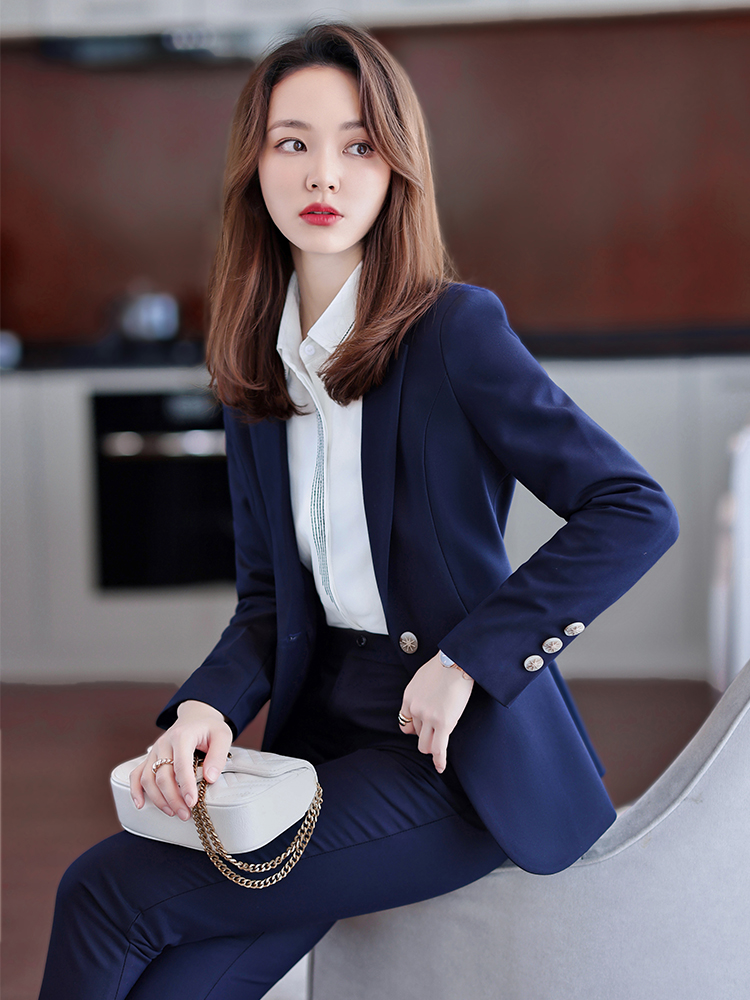 Women Blue Navy Black Formal B - Women Formal Wear Blazer Set recension och pris