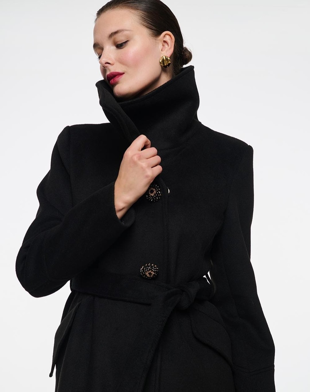 Vintage Black Stand Collar Wom - Women'S Formal Wear Plus Size recension och pris
