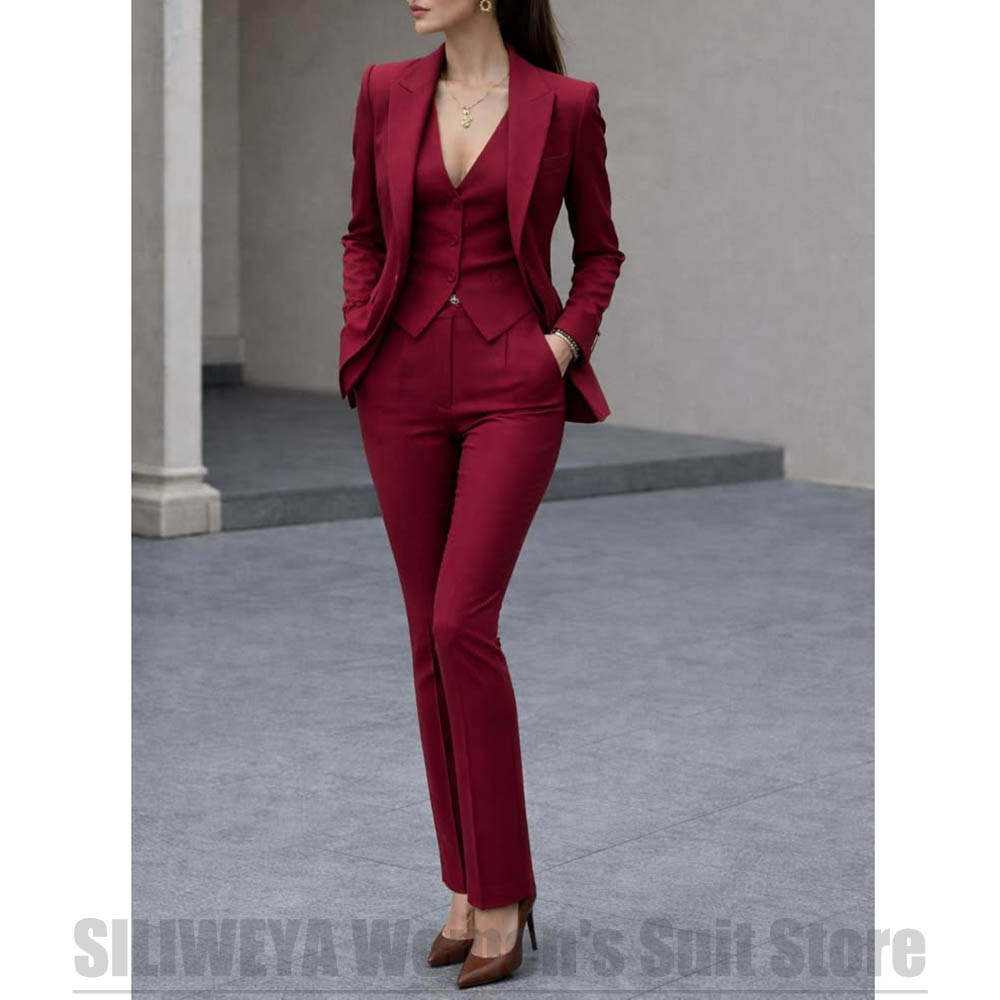 Women 3 Piece Suit Set Blazer  - Women Formal Wear Blazer Set recension och pris