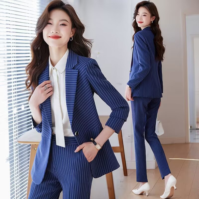 Blue striped suit for women202 - Women'S Formal Wear Stores recension och pris